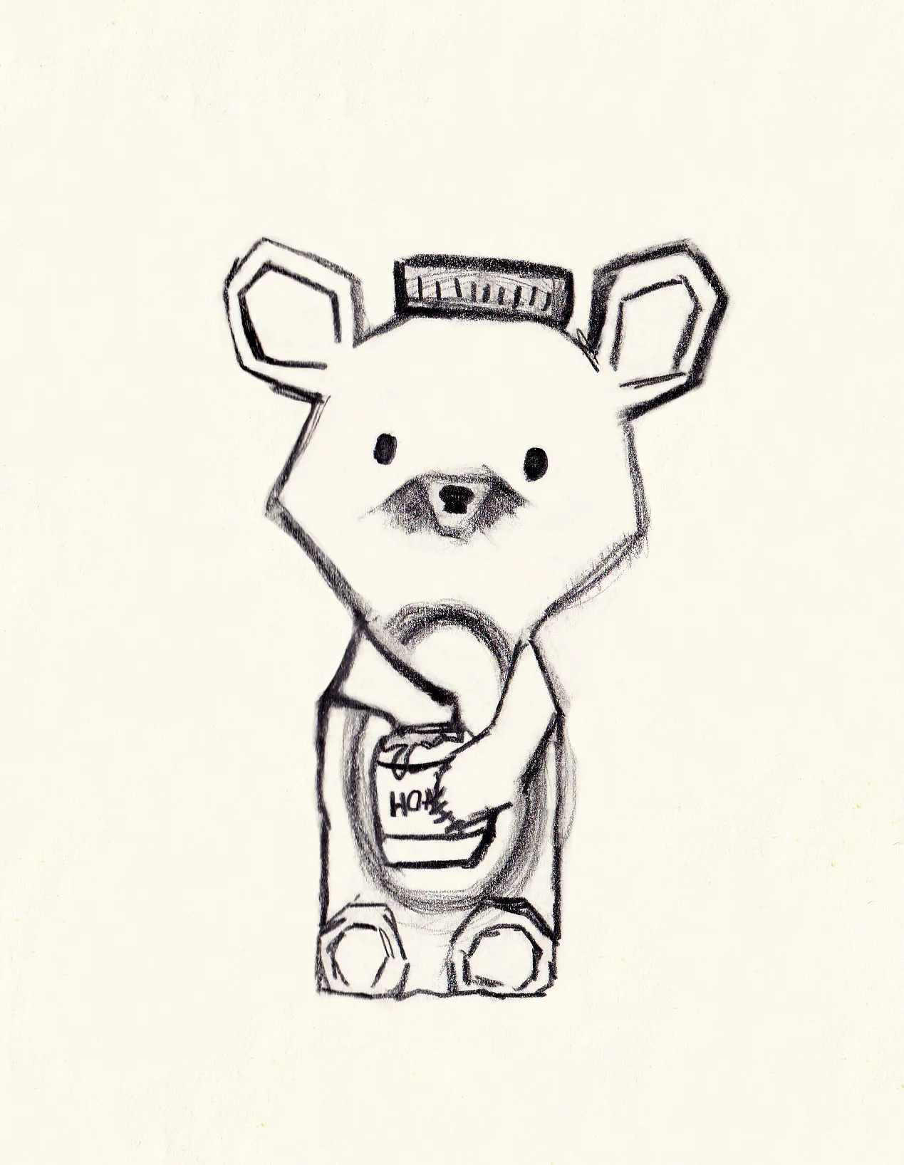 Honeybear jar cute sketch