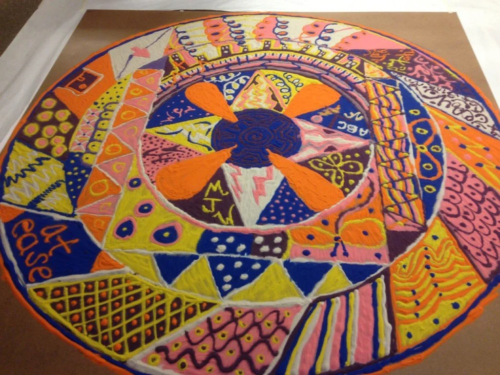The completed sand mandala.