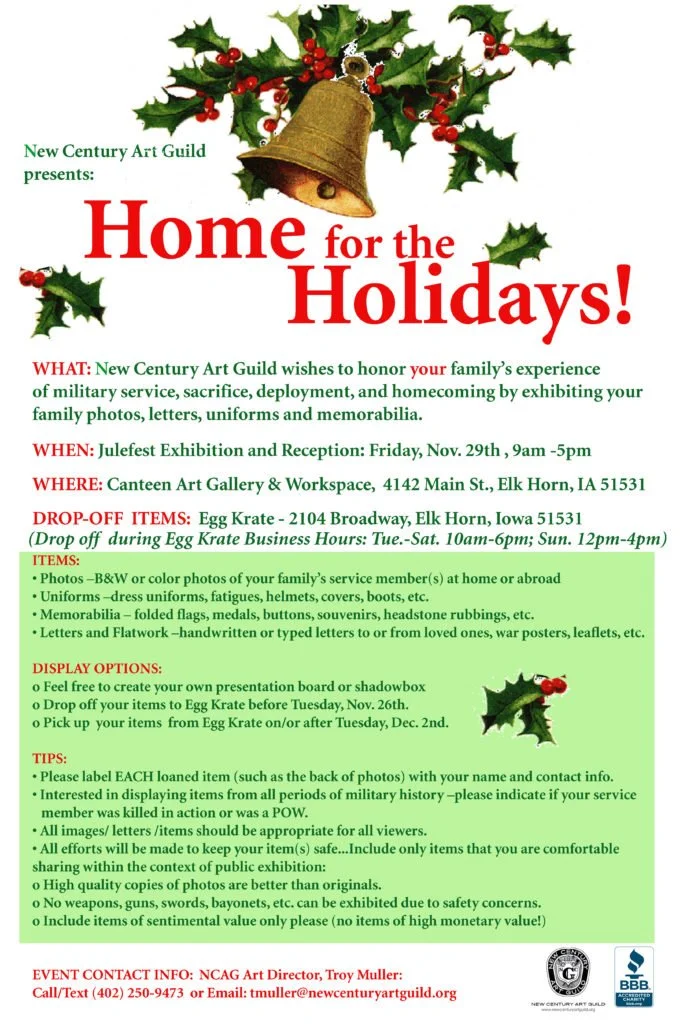  JULEFEST WITH “HOME FOR THE HOLIDAYS”  VETERAN EXHIBITION