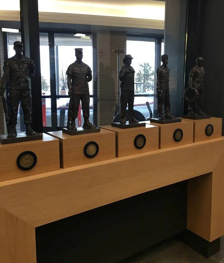 OMAHA V.A. TO COMMEMORATE DONATED BRONZE STATUES IN LOBBY