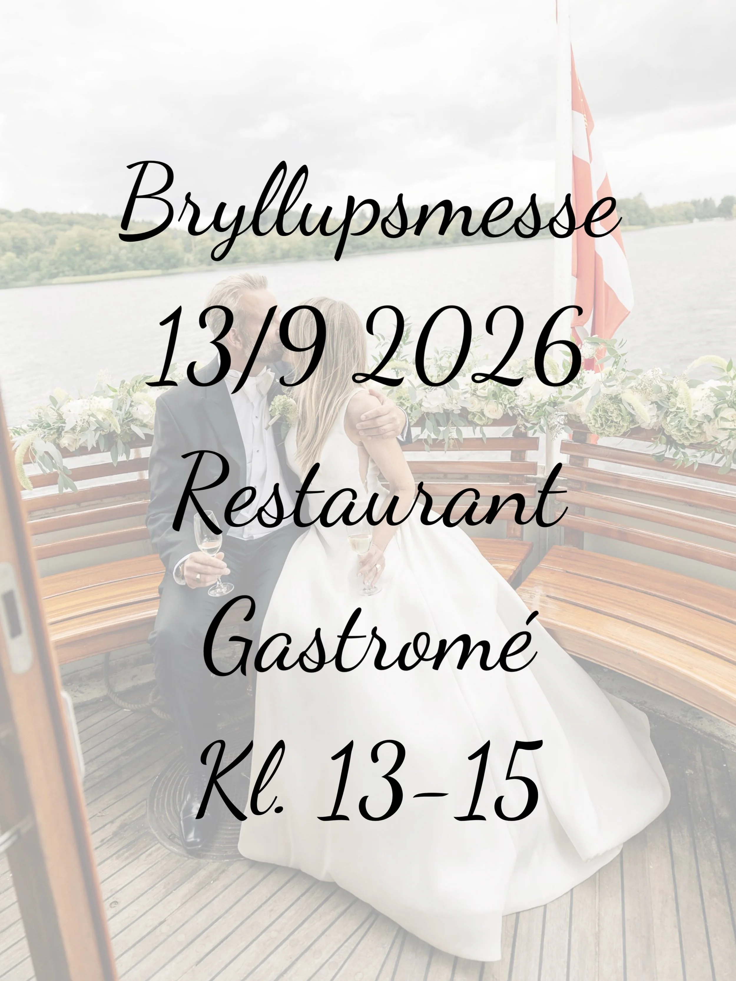 I skal da giftes! Og I skal bruge en dejlig eftermiddag p&aring; at finde inspiration, finde de rigtige leverand&oslash;rer og p&aring; at nyde, at det er jeres tur! 🔥 

S&oslash;ndag d. 13 september er der bryllupsmesse p&aring; @restaurant_gastrom