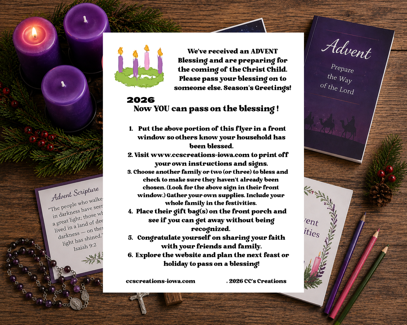 Advent Table with instructions
