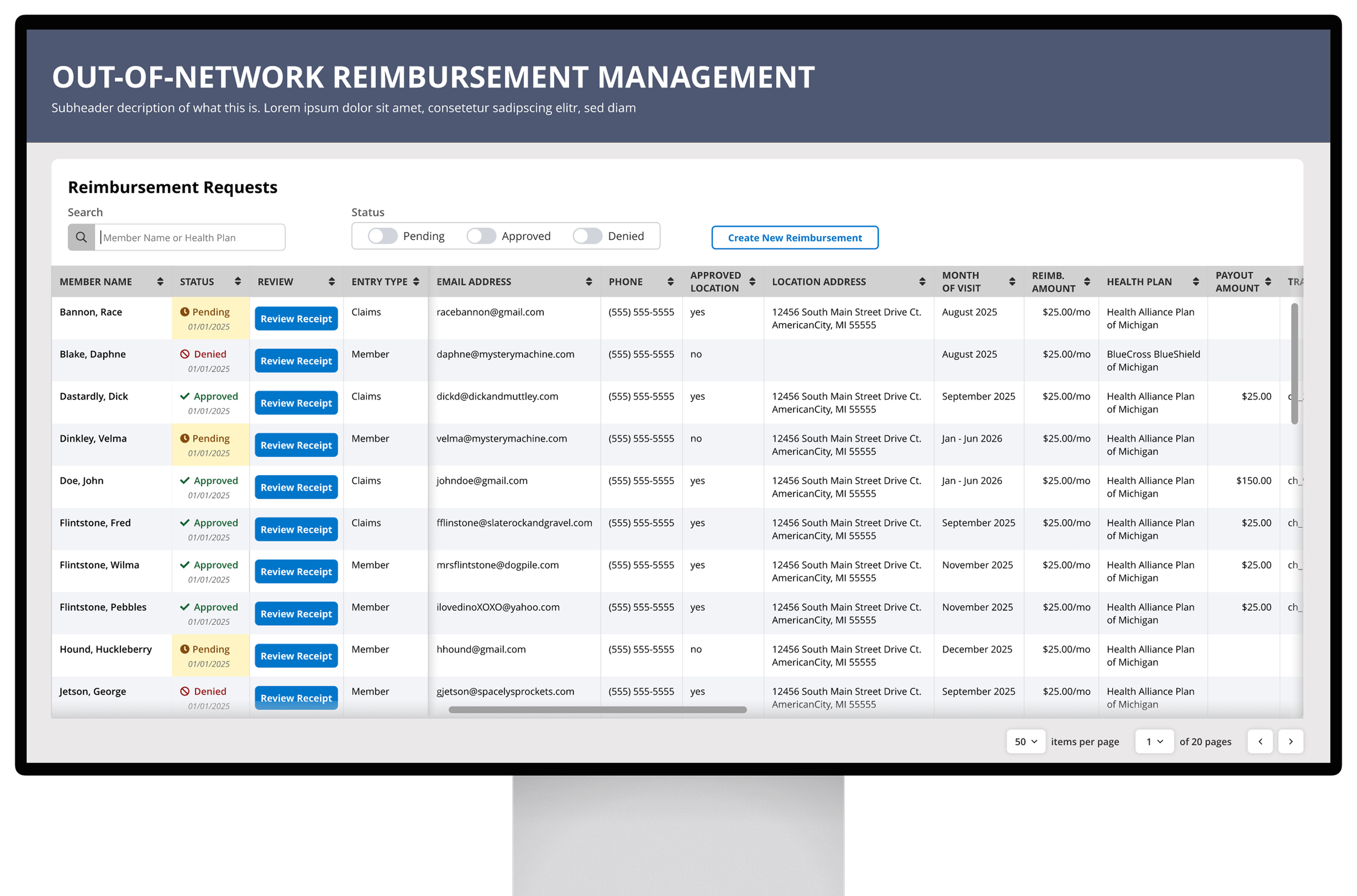 MANAGEMENT TABLE - DEFAULT