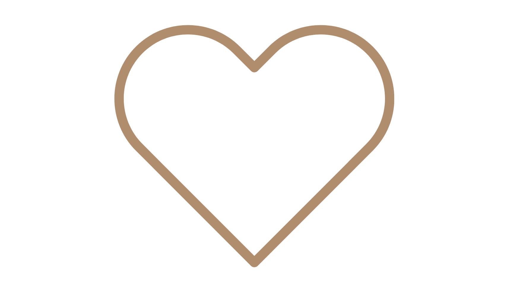 A black background with a gold outline of a heart in the center.