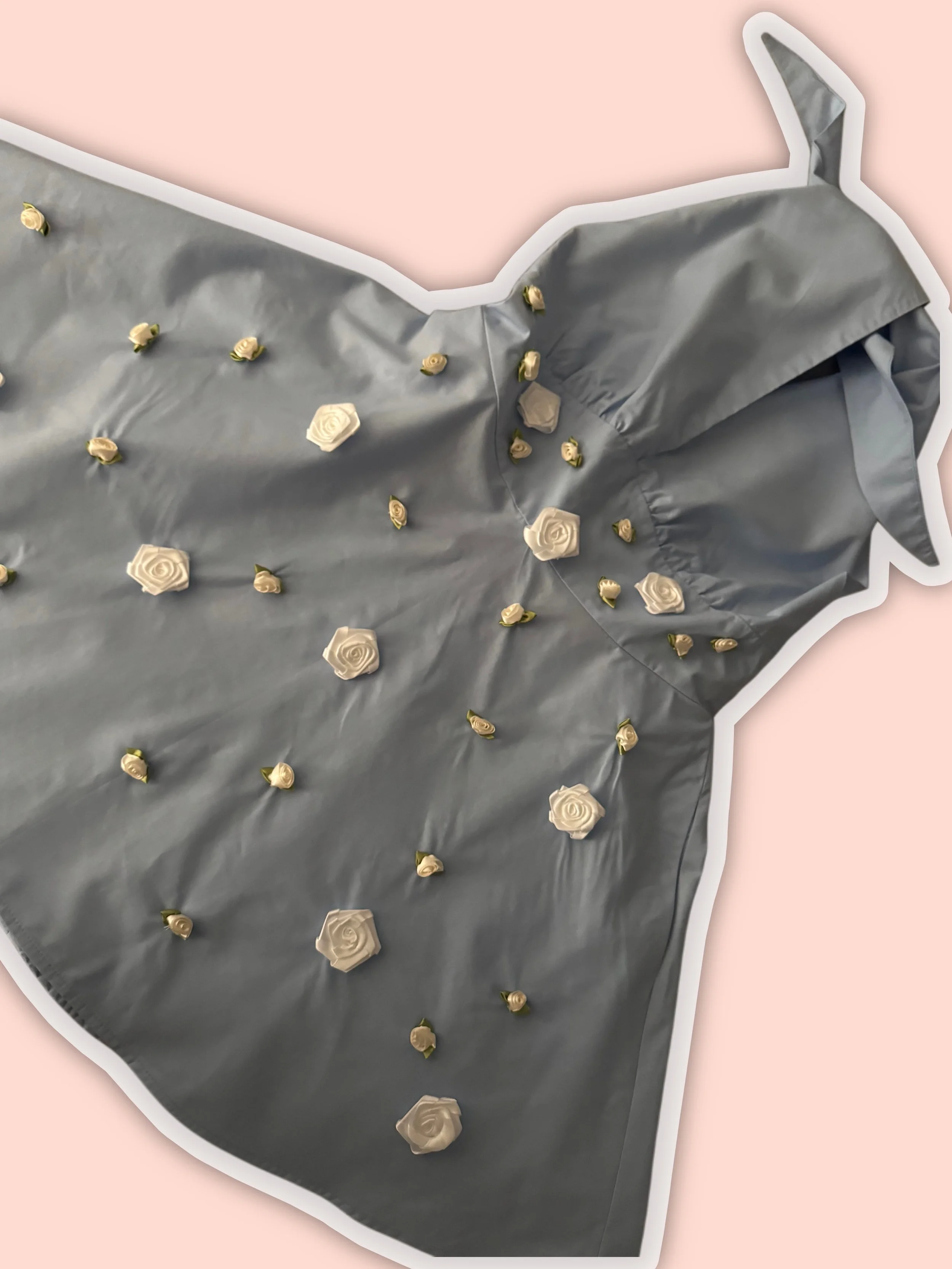 faded blue mini nightmare dress