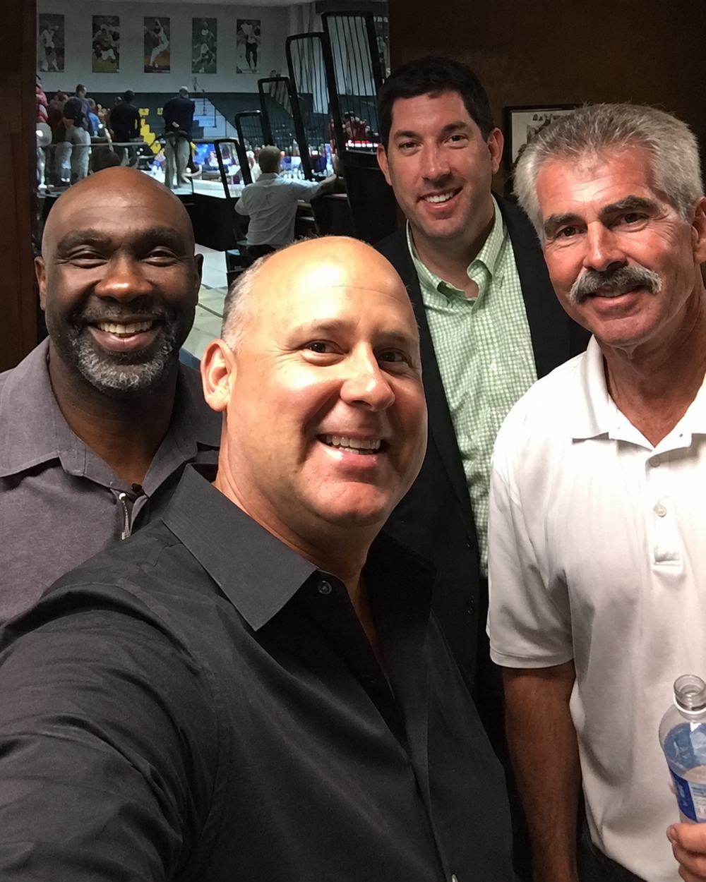 Robert Channing in a group selfie with [Names]