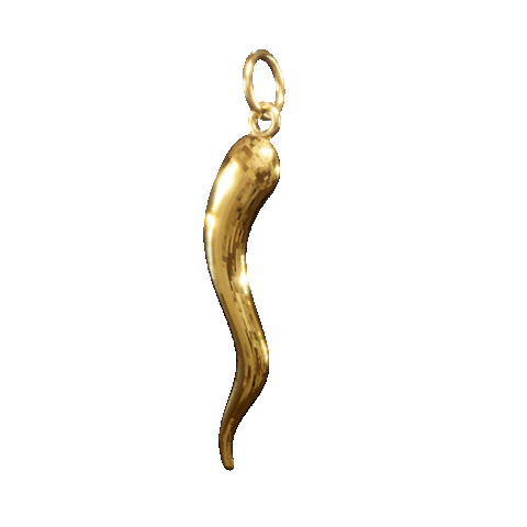 Gold chili pepper pendant necklace