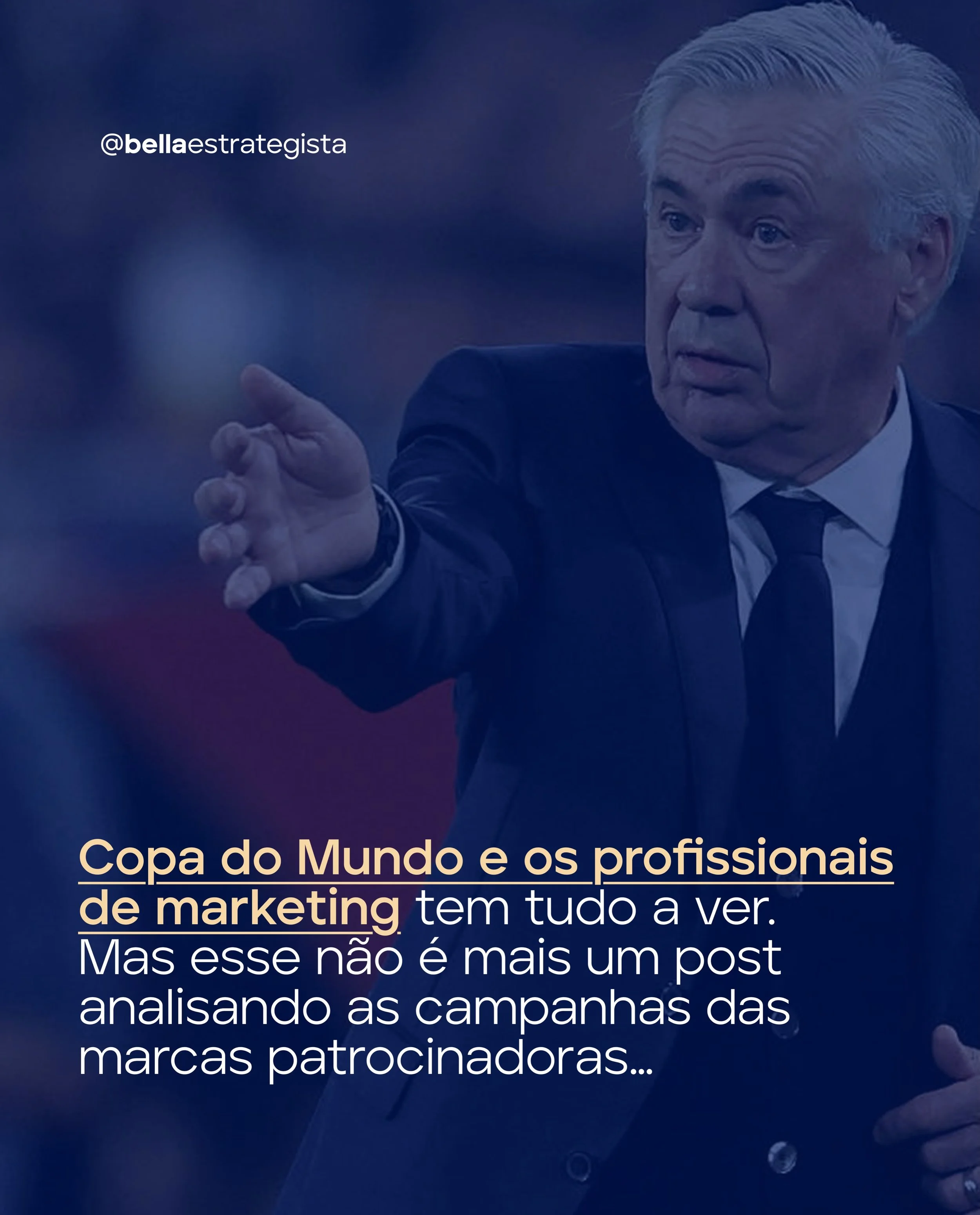 Todo mundo &eacute; t&eacute;cnico de futebol do mesmo jeito que todo mundo &eacute; especialista em marketing, at&eacute; precisar resolver um problema REAL. 🤯

Essa &eacute; a minha an&aacute;lise sobre o que a Copa do Mundo nos ensina sobre o mun