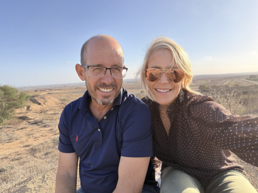 Writer and Director Melissa Francis and Col. Erez Eshel while filming for The Prophet documentary.