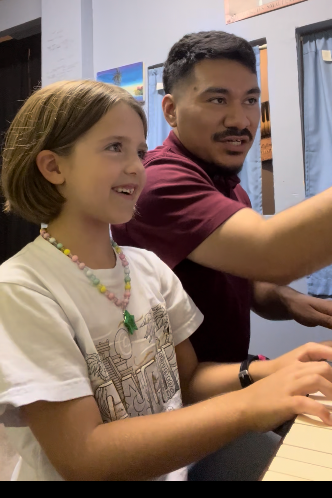 One-on-one piano lesson at Practice Music School, serving Flower Mound and Highland Village families