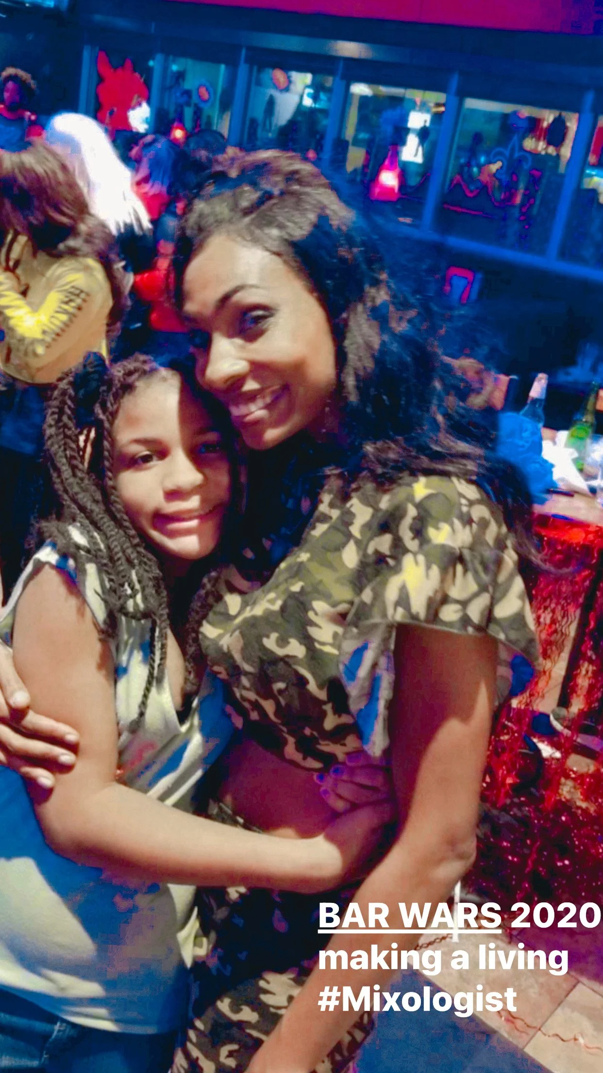 Kami Divine and Jazmine"BAR WARS 2020 making a living #Mixologist."