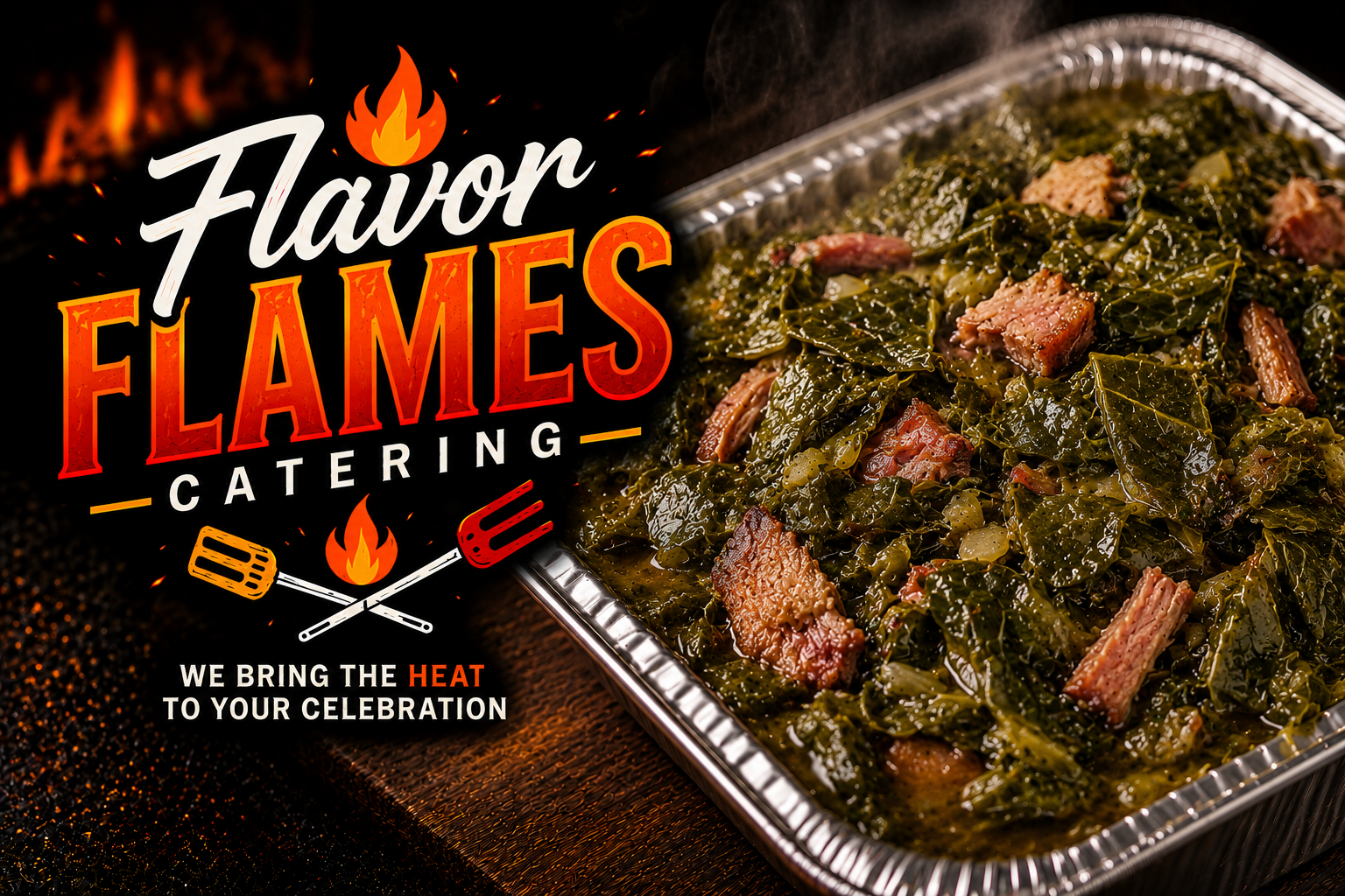Collard Greens w/Turkey Half Pan