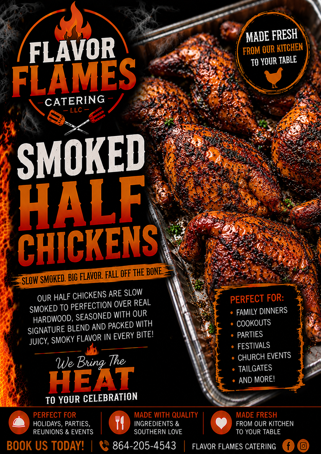 Smoked Half Chicken Full Pan