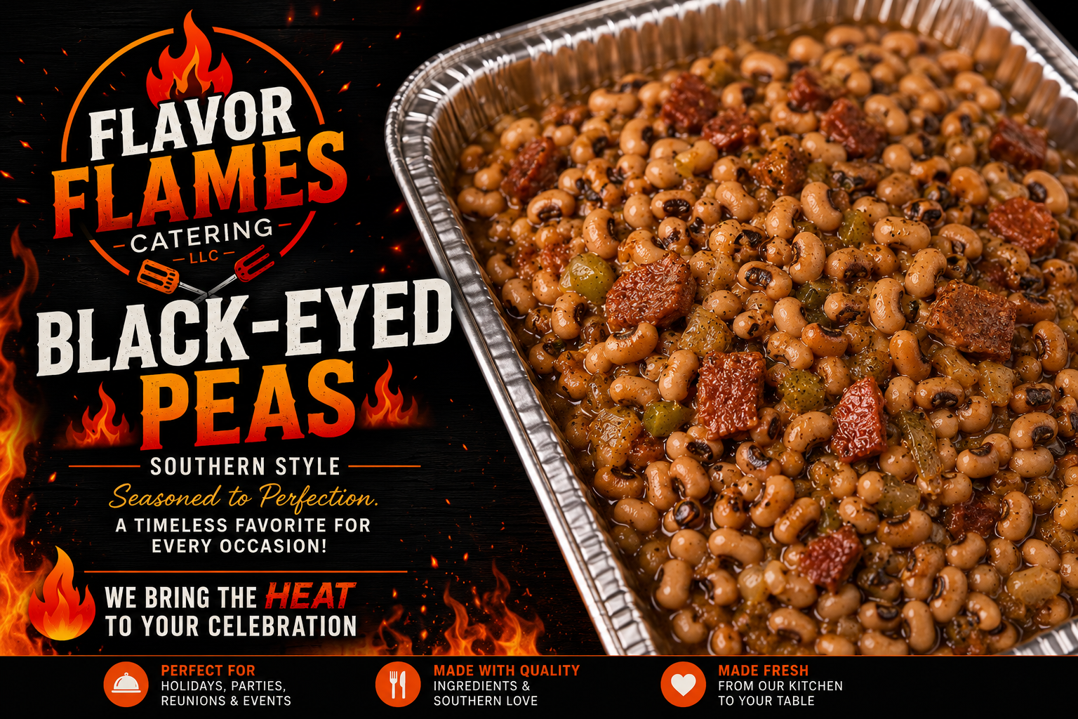 Black Eye Peas Half Pan