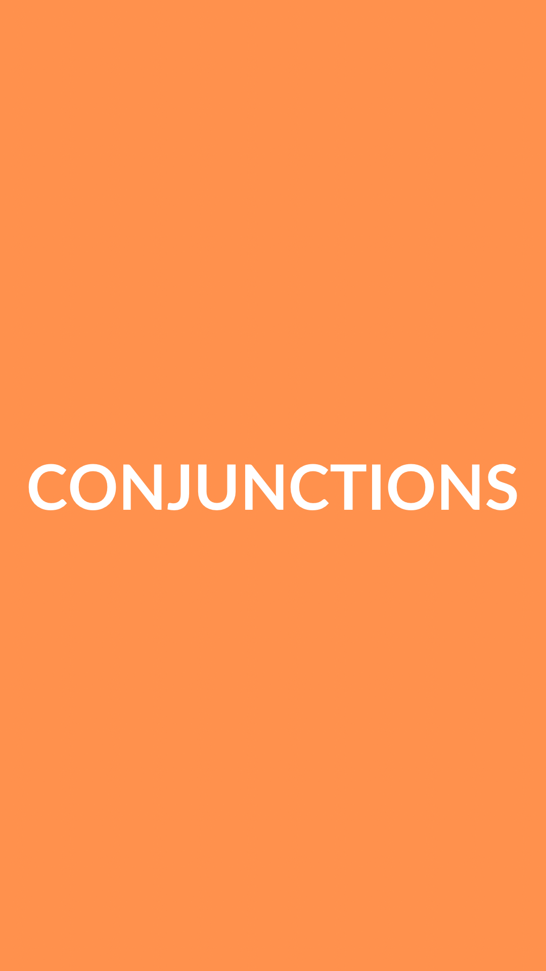 Conjunctions