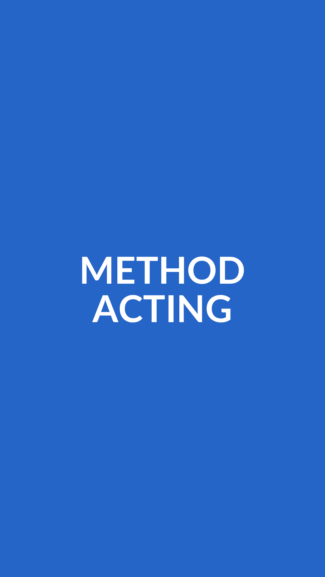 Method Acting