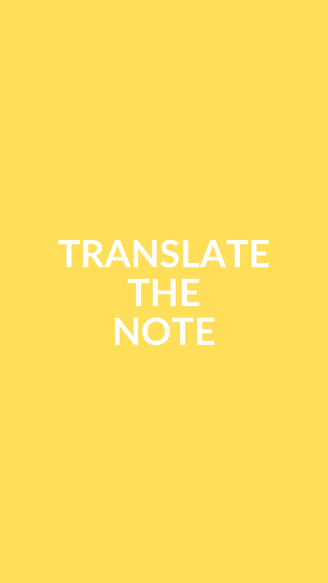 Translate the Note