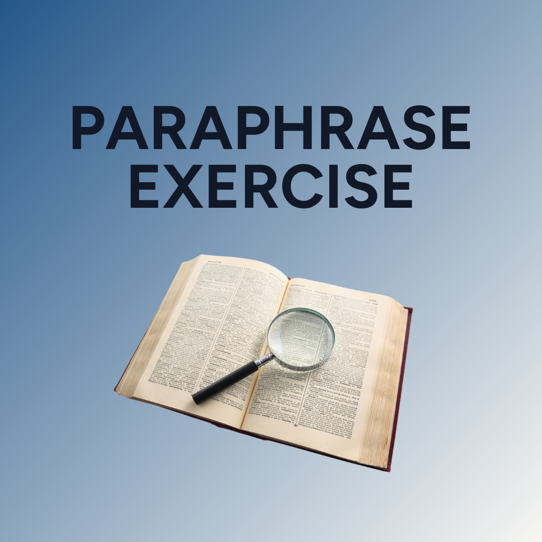 Paraphrase Exercise