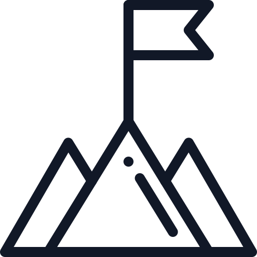 A mountain with a flag on top.