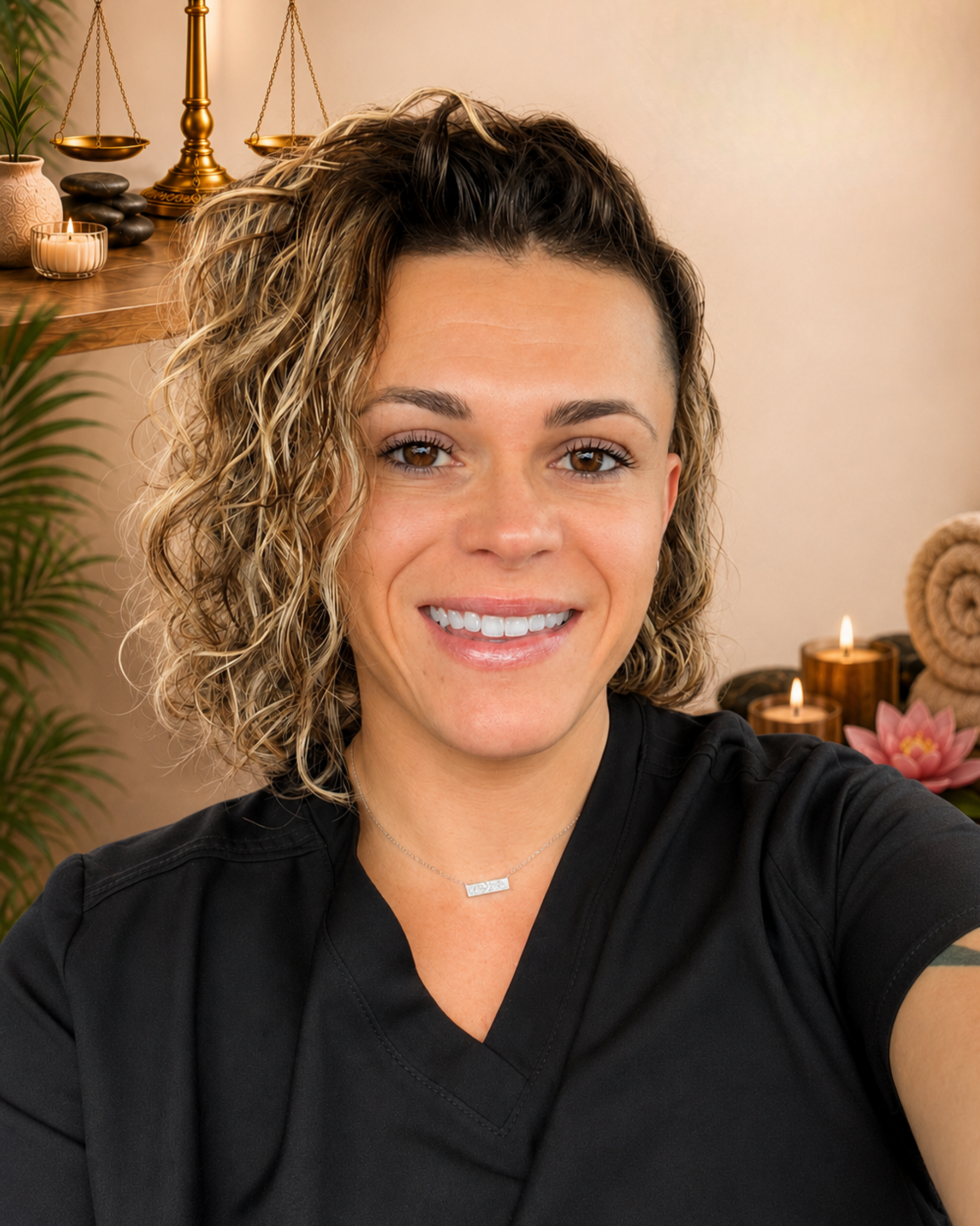 Meet Jackie Barrington, LMT, LMTI, the founder and licensed massage therapist behind Alpha Massage & Essentials.