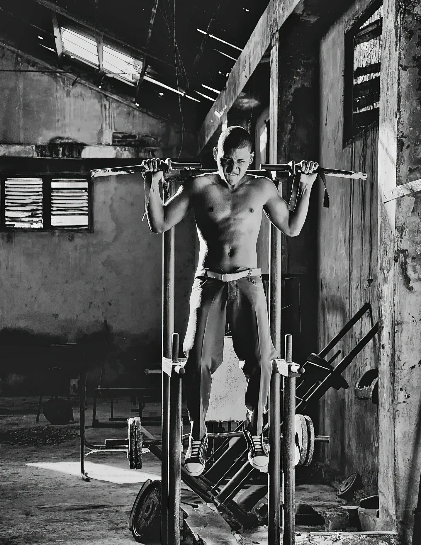 Neighborhood gym rat. Camaguey, Cuba