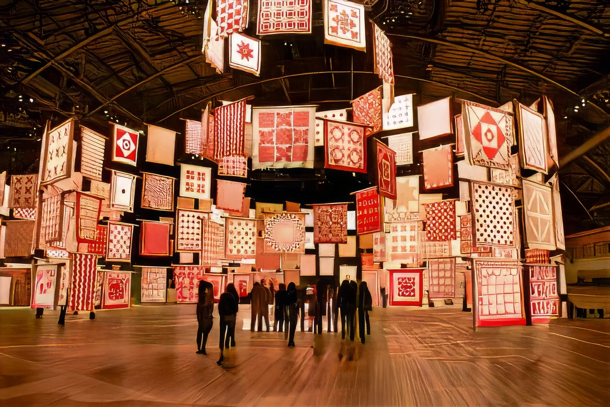 “I’ll take that one.” American Folk Art Quilts Show Park Avenue Armory, New York City