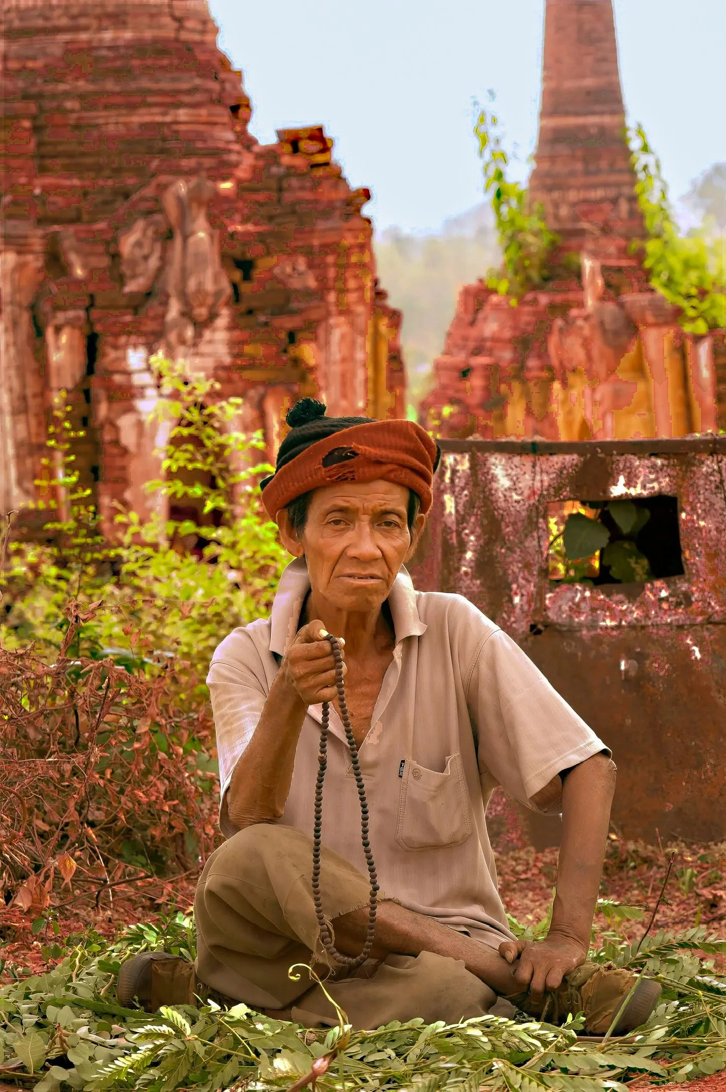 Being comfortable in the moment. Bagan Temples, Myanmar