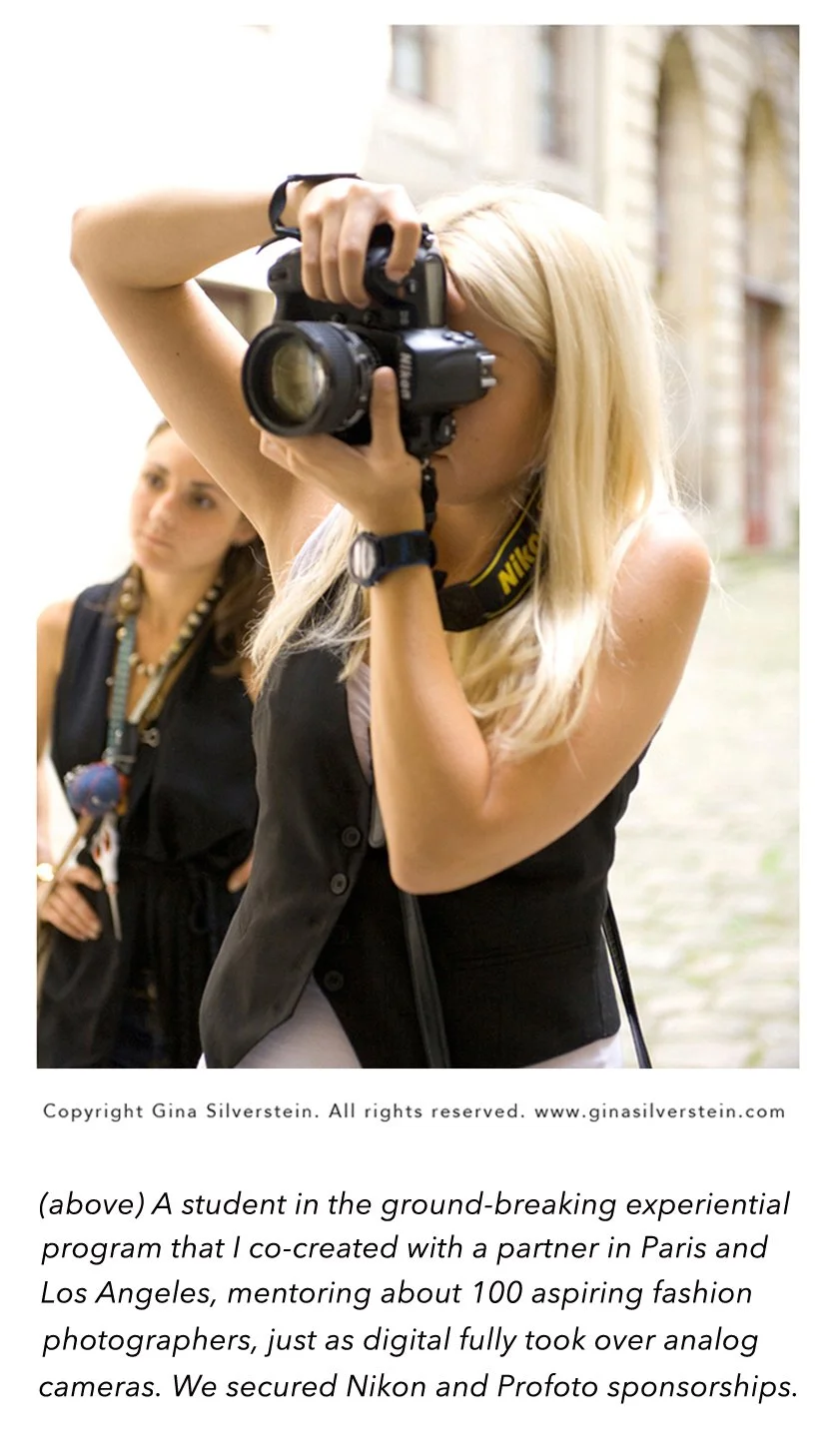 A Nikon-sponsored shoot during the ground breaking, experiential mentorship program I co-created in Paris and Los Angeles.