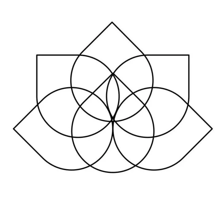 Lotus stained glass pattern