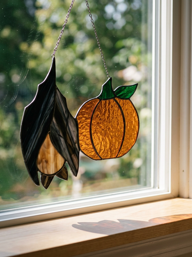 10/3 Spooky Sparkle Halloween Stained Glass Class, 1 to 5 pm