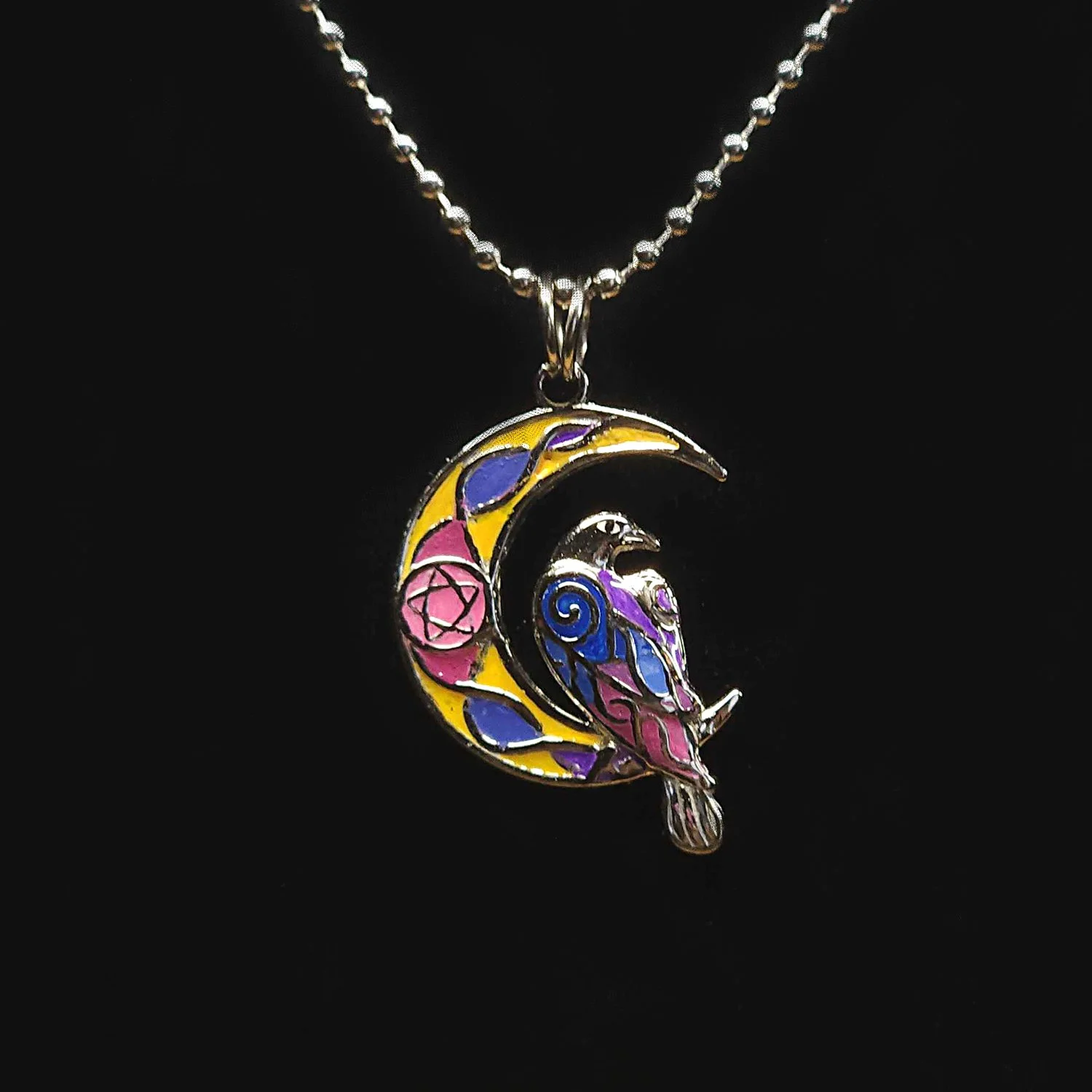 Raven Moon Violet Pendant