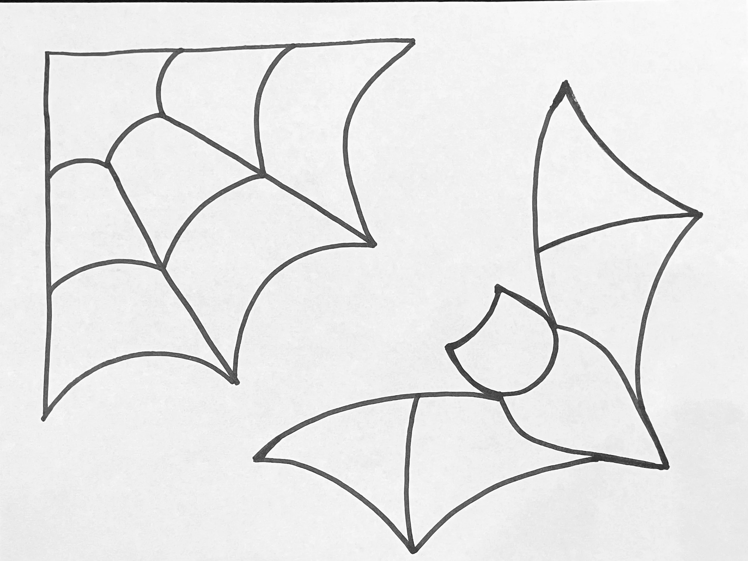 web and bat stained glass pattern
