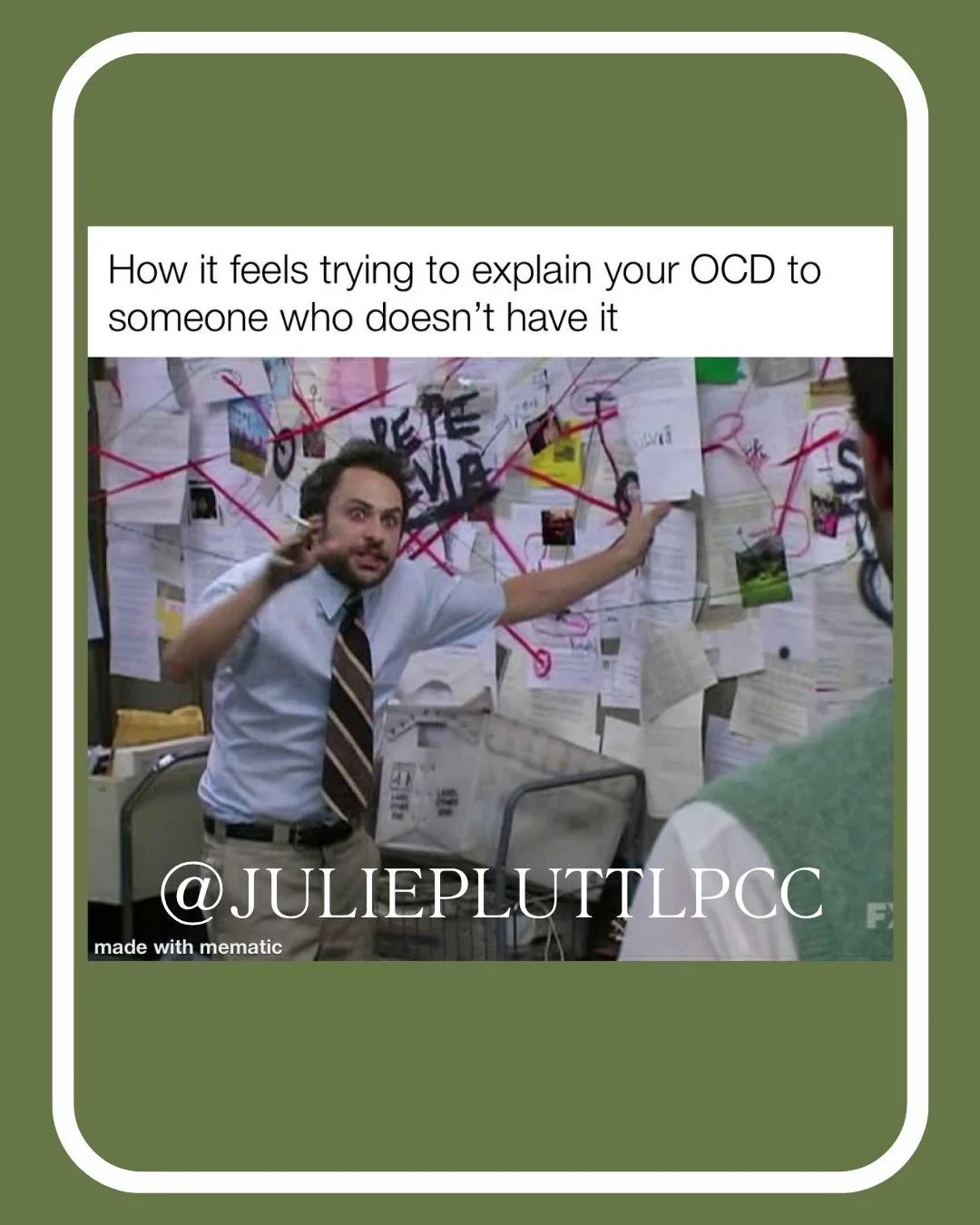 Happy #MemeMonday!

Explaining your OCD to others can feel really scary at first. So many of us understand how illogical our OCD can sound,but yet it feels SO real.

There&rsquo;s often fear of judgment, rejection, or that someone will see you differ