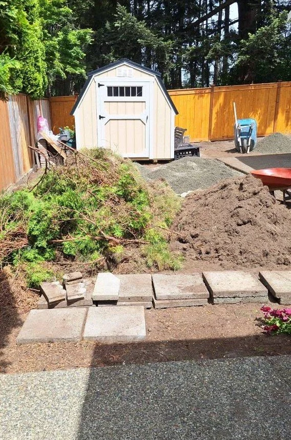 Stone pathway and garden renovation by Kairos Hardscape & Design