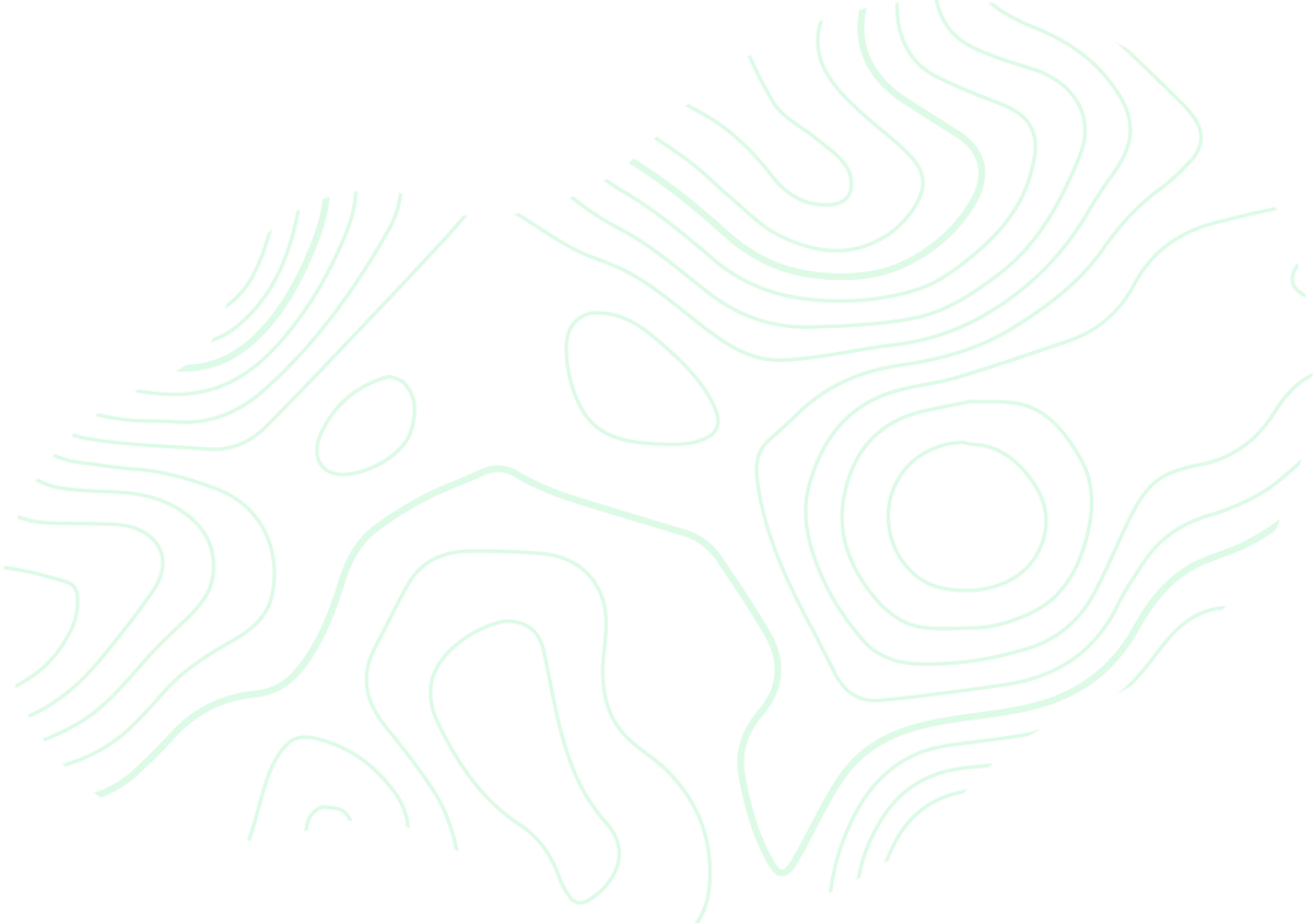 Topographic map contour lines in green