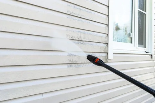 close up exterior cleaning and house wash christchurch
