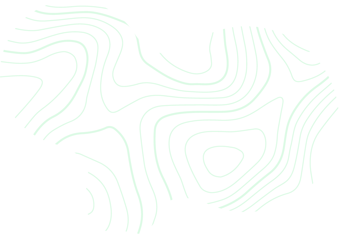 Topographic map contour lines in green