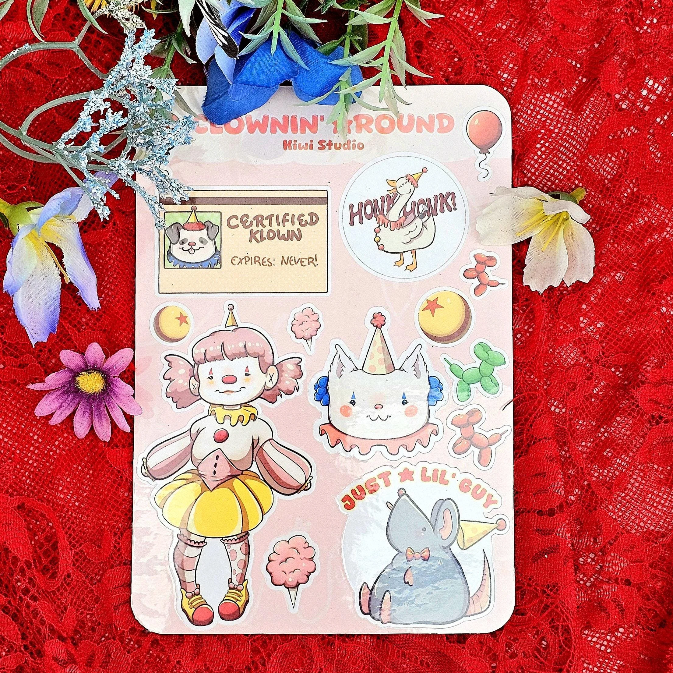 Clown Sticker Sheet