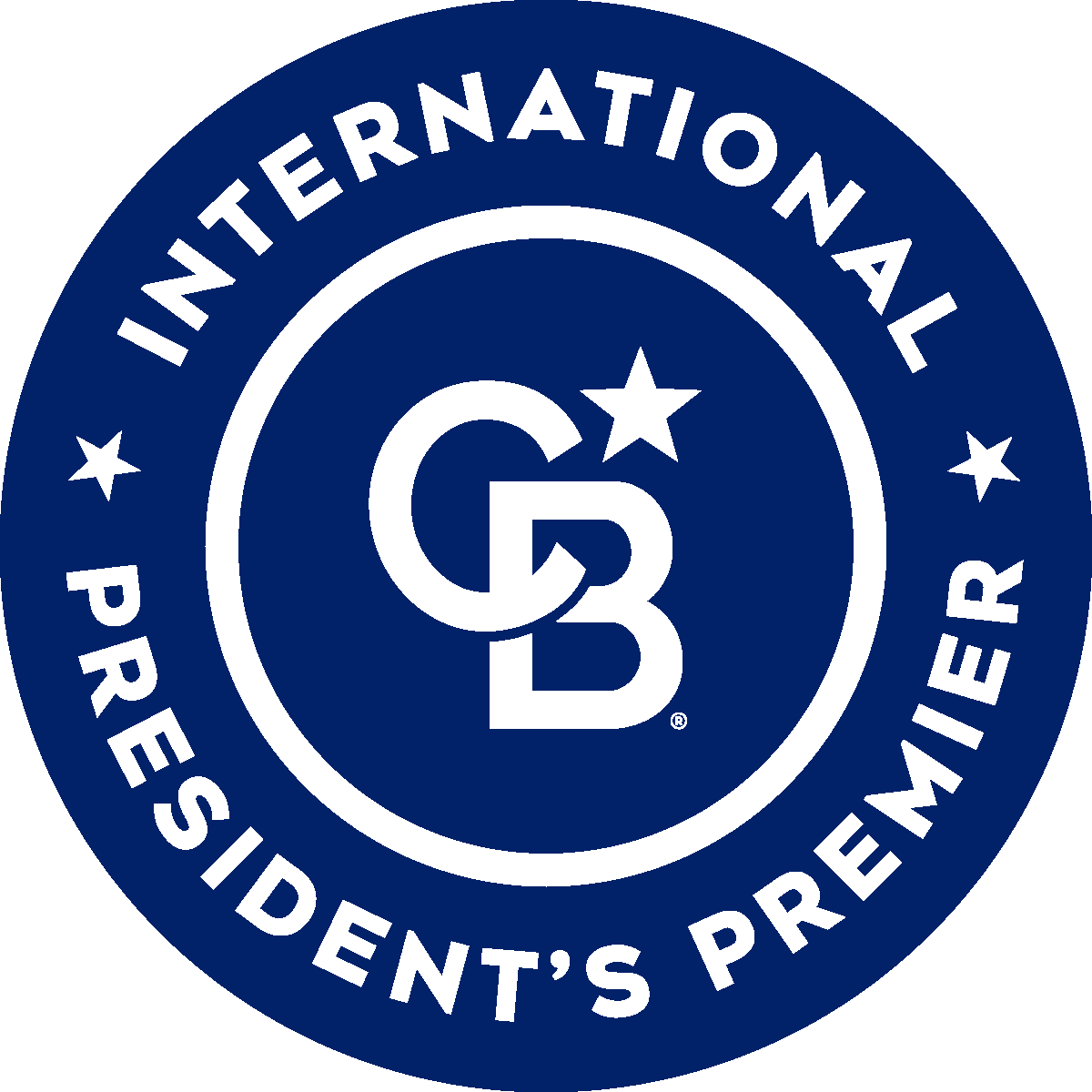 International Presidiant's President's badge featuring the G3 logo with a star, in dark blue and white colors.