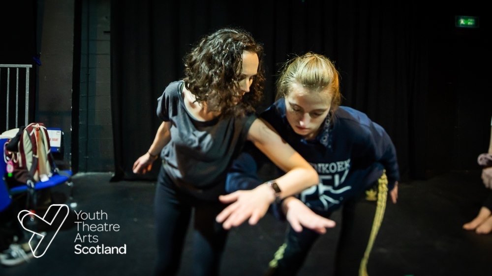 Rehearsal for 'The Story of Now', Third Thread Ensemble, at YTAS Chrysalis Festival. Traverse Theatre, Edinburgh, 2019.