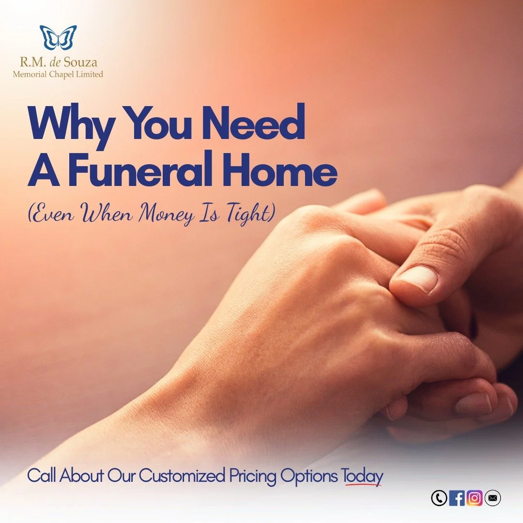 When a loved one passes, it can feel overwhelming. At R.M. de Souza Memorial Chapel, we understand the weight of this moment and are here to help you navigate through it. 

More Than a Building: We Are Your Guiding Hand
Our purpose goes far beyond ju