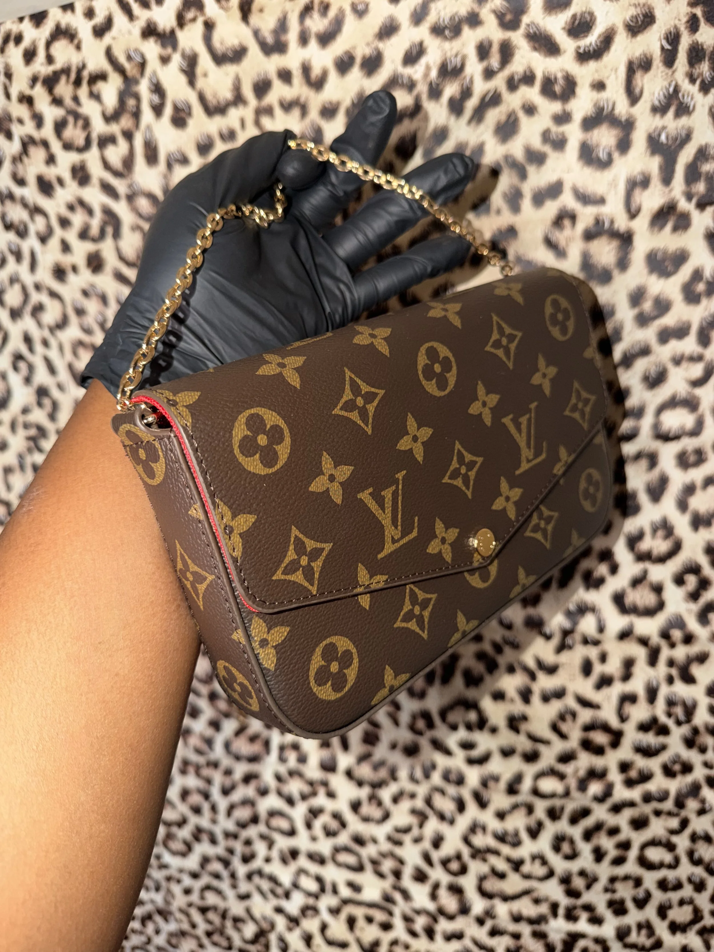 BROWN DESIGNER INSPIRED CROSS BODY BAG WITH COIN POUCH