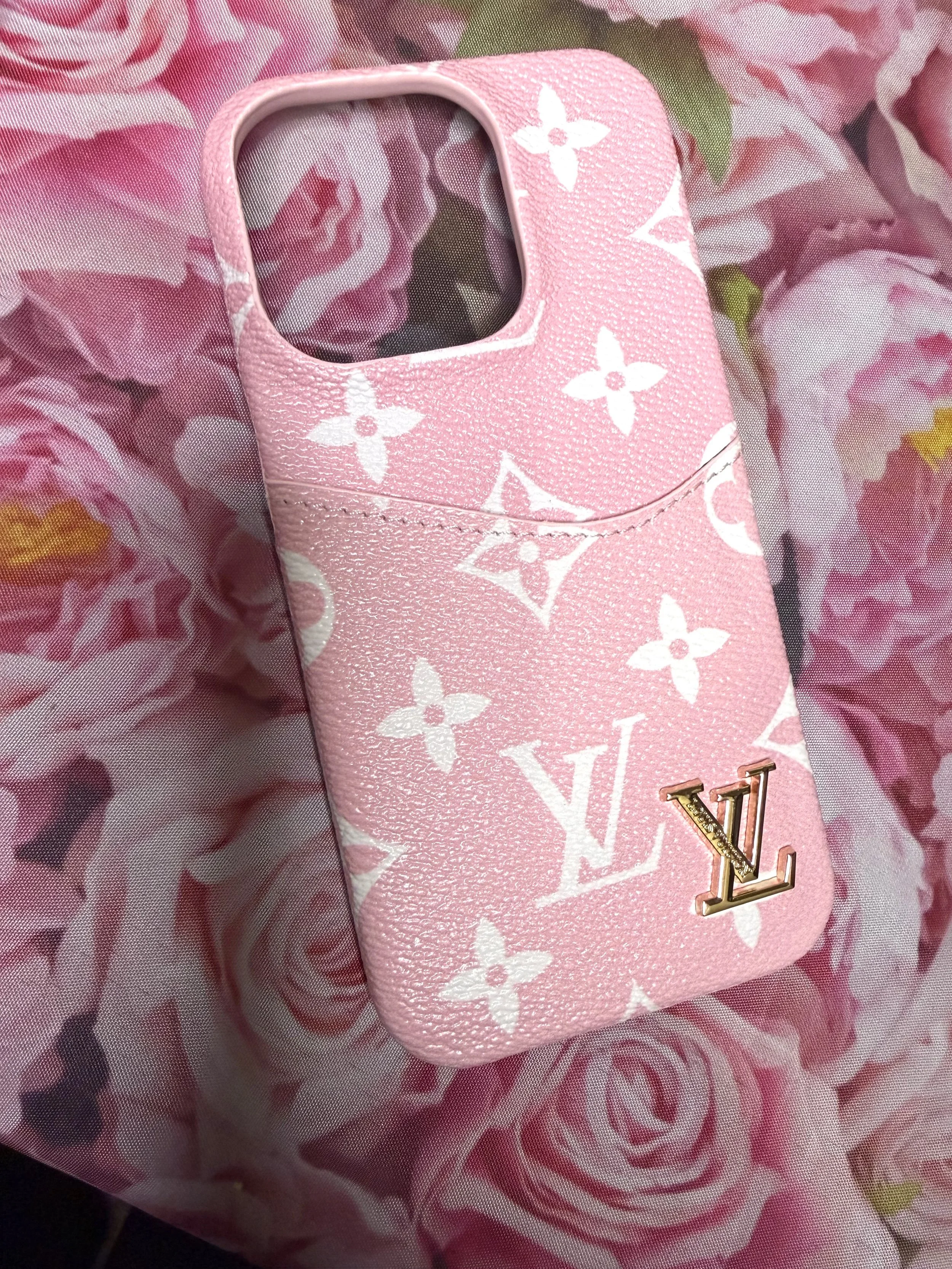 PINK LV CARD HOLDER CASE