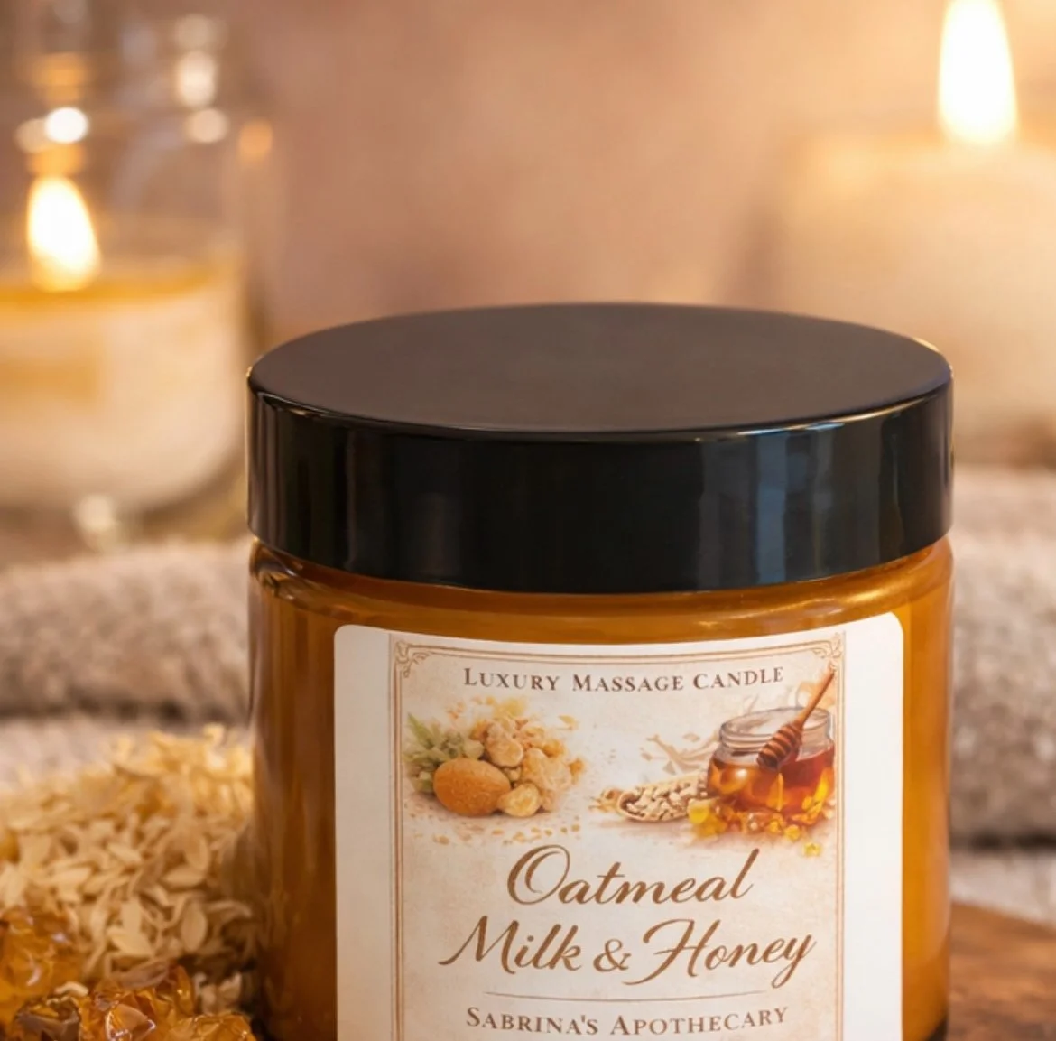 Oatmeal Milk & Honey Luxury Massage Candle 2 oz