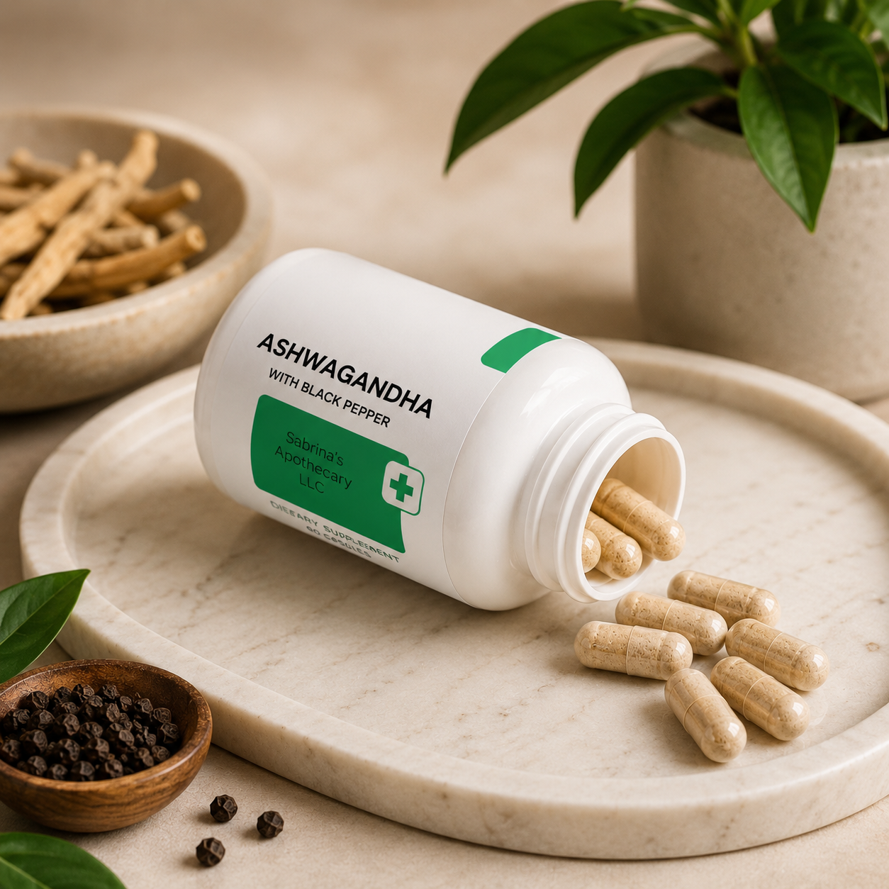 Ashwagandha with Black Pepper (60 Capsules)