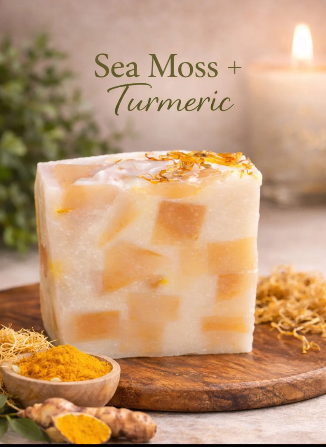 Sea Moss + Turmeric Soap Bar (Unscented) 4 oz