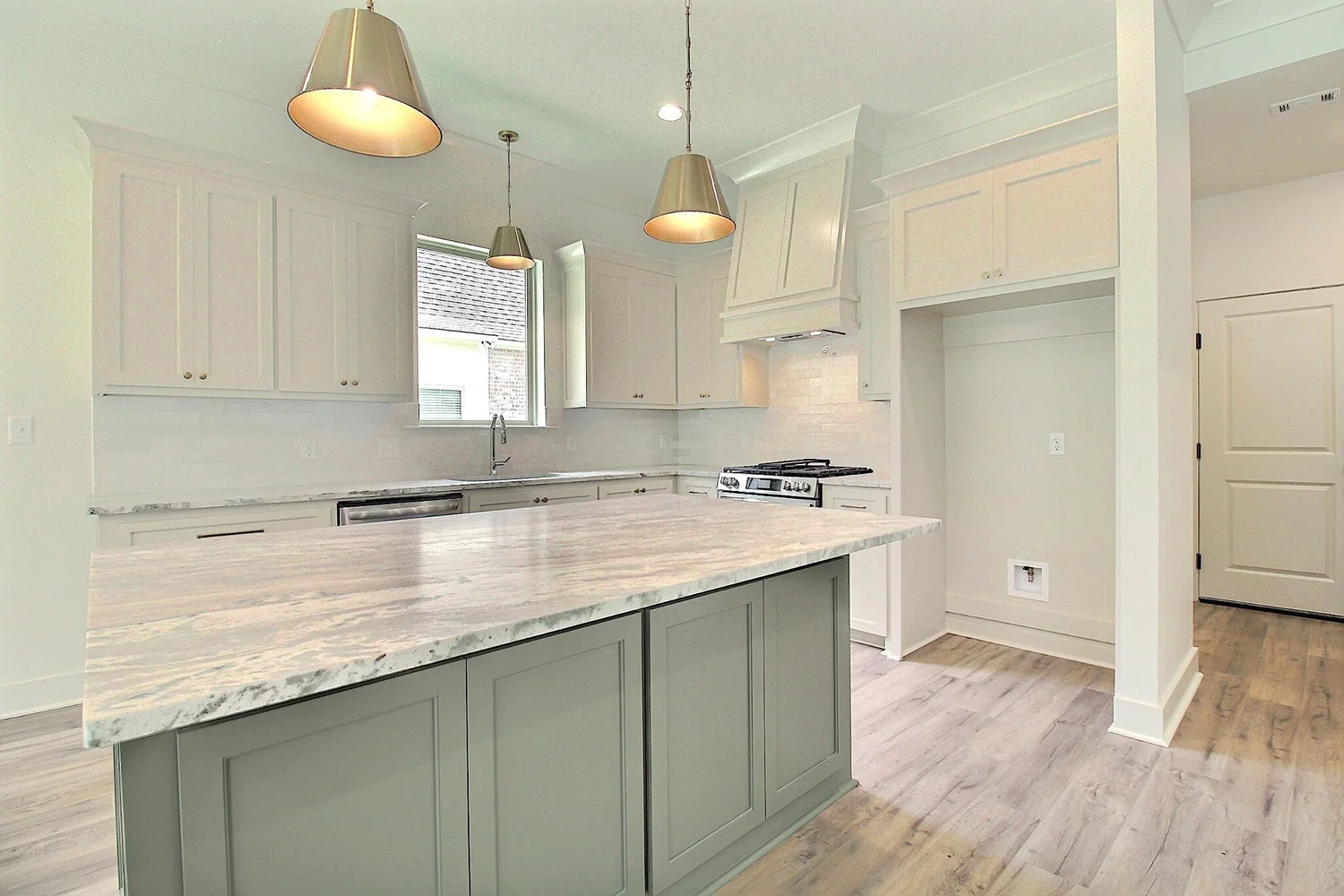Light-filled kitchen in the Burlington Lakes custom home