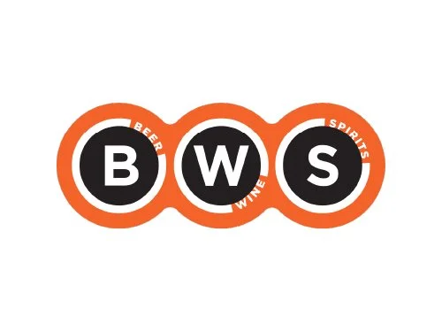 Logo for BWS featuring three interconnected circles with the letters B, W, and S, surrounded by the words Beer, Wine, and Spirits.