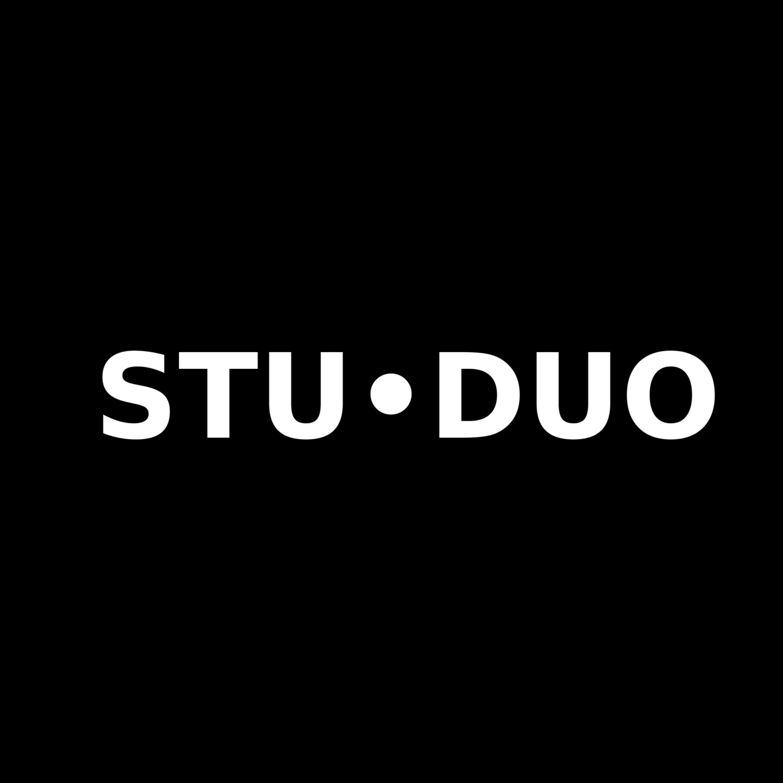 Black background with white text that says 'STUDIO'.