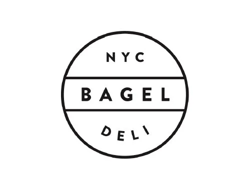 Logo for NYC Bagel Deli featuring a circular design with the words 'NYC' at the top, 'BAGEL' in the center, and 'DELI' at the bottom.
